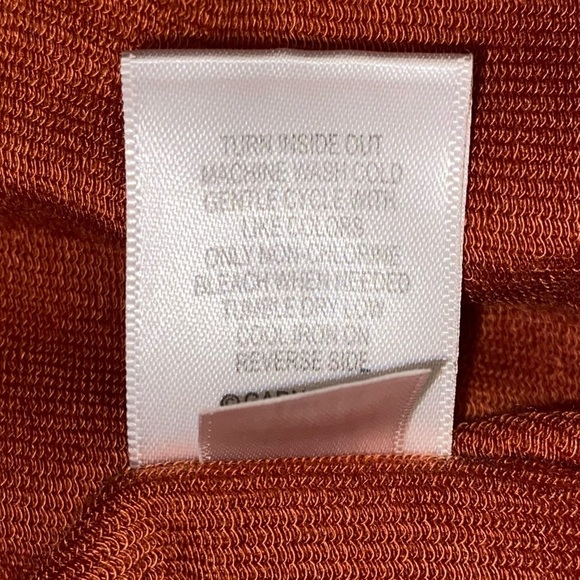 Garnet Hill Women's Easy Knit Terry Pants M Rust Belted Pleated Office Career - Picture 11 of 12